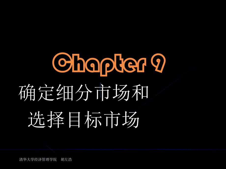 第九章确定细分市场和选择目标市场(市场营销-清华大学_第1页