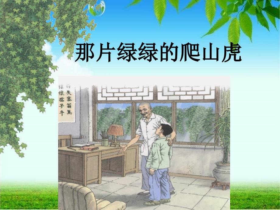 《那片绿绿的爬山虎》执教课件_第1页