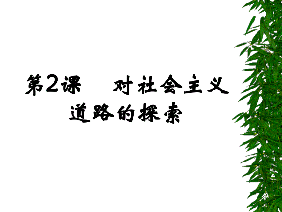 《对社会主义道路的探索》课件_第1页