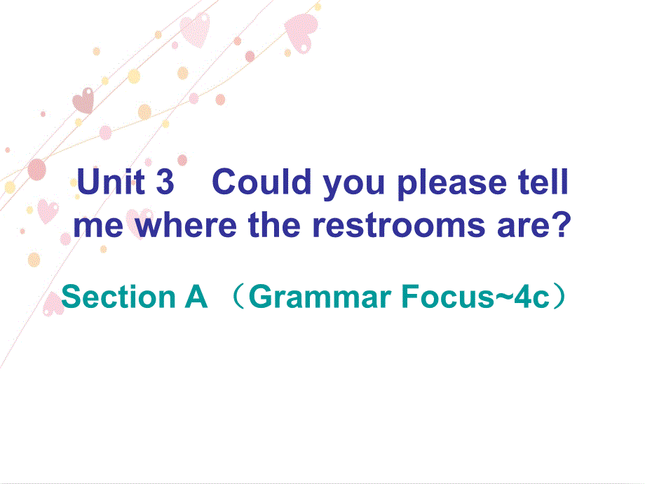 九全第3单元SectionA(GrammarFocus~4c)_第1页