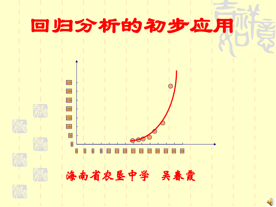 回归分析的初步应用0611_第1页