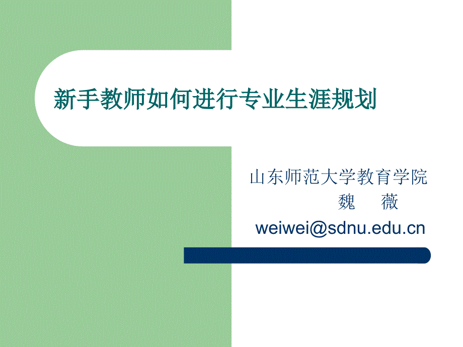 新手教师如何进行专业生涯规划_第1页