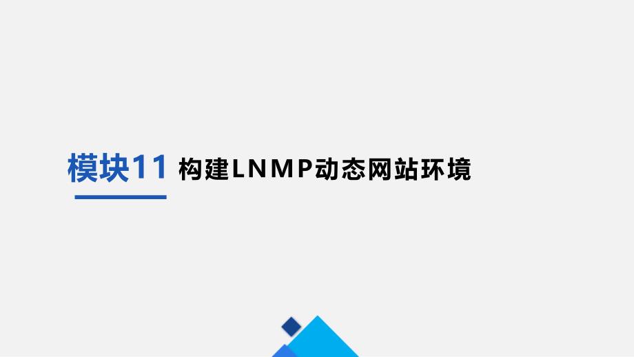 11构建LNMP动态网站环境电子课件 Linux网络服务器配置与管理_第1页