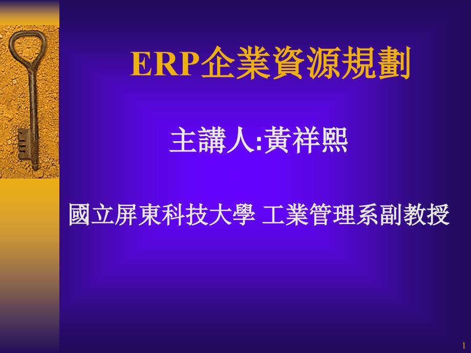 ERP企业资源规划_第1页