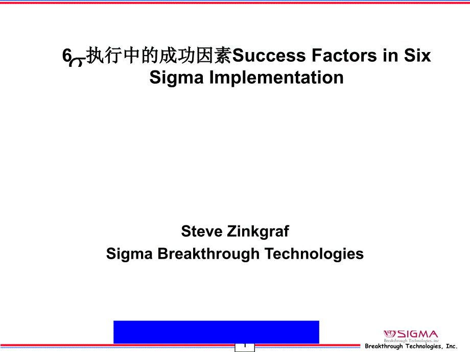 6西格玛执行中的成功因素_第1页