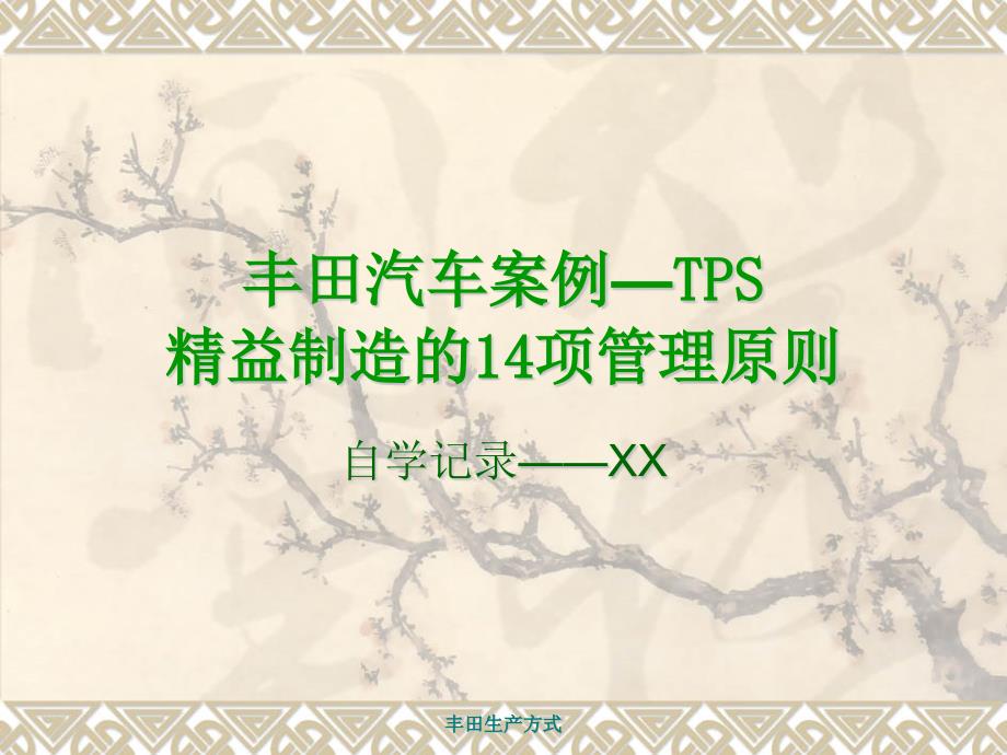 003某汽车案例TPS_第1页