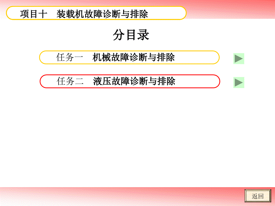 10项目十装载机故障诊断与排除_第1页