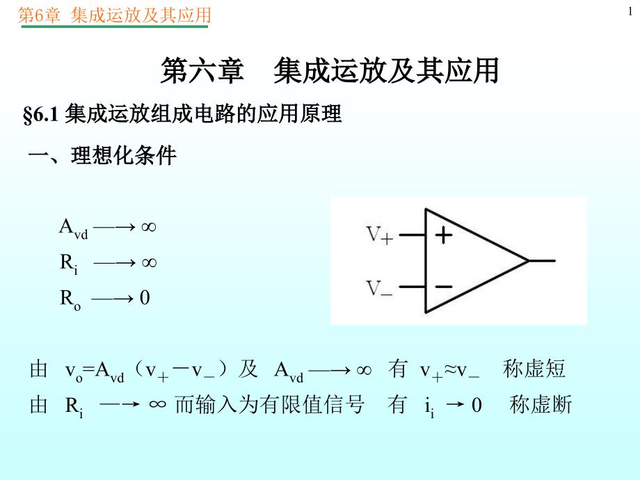 第6章集成运放及其应用_第1页