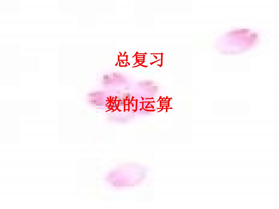 七册总复习——数的运算_第1页