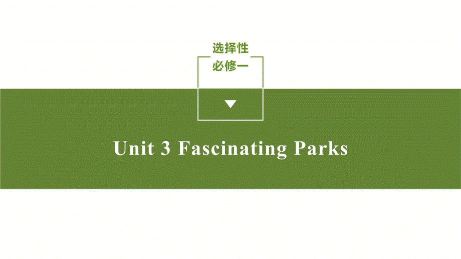 人教版（2019）选择性必修第一册Unit3 Fascinating Parks 单元习题课件_第1页