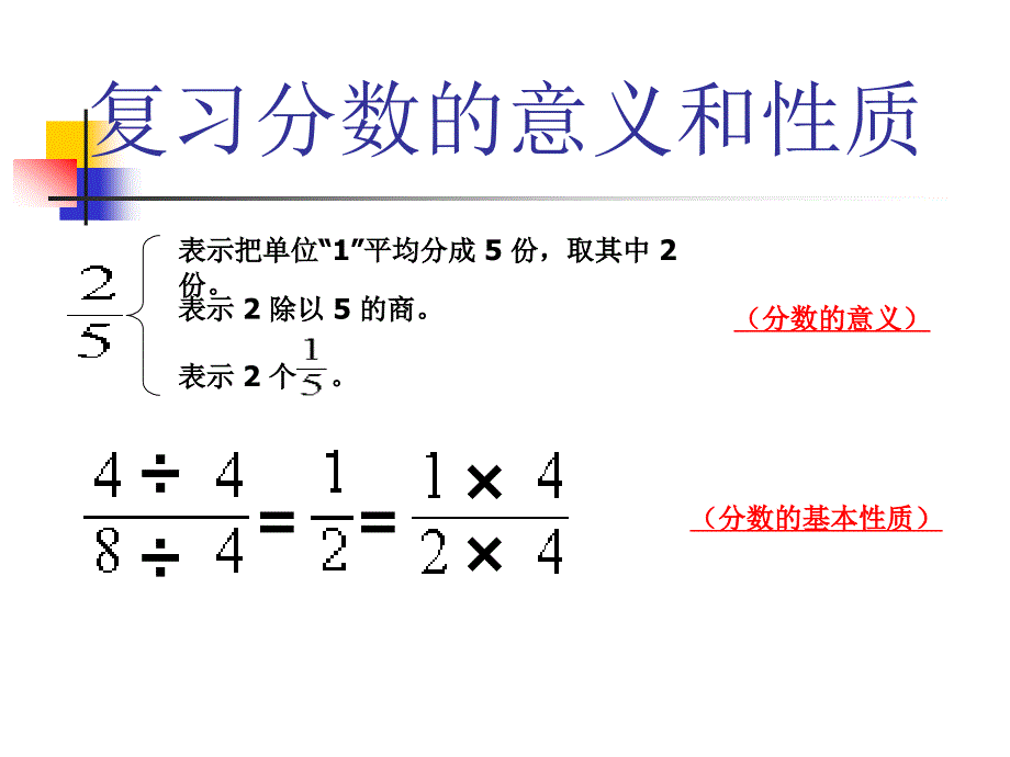 分数的意义和性质整理和复习_第1页