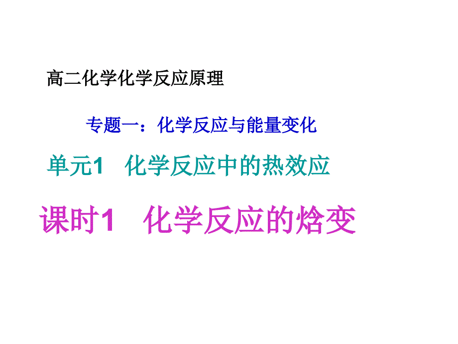 化学反应的焓变_第1页