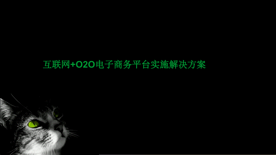 互联网+O2O电子商务平台实施解决方案培训课件_第1页