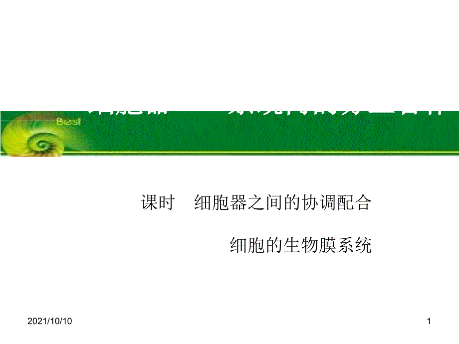 必修1 3-2 細胞器之間的協(xié)調(diào)配合_第1頁