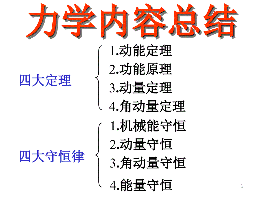 力学内容总结1_第1页