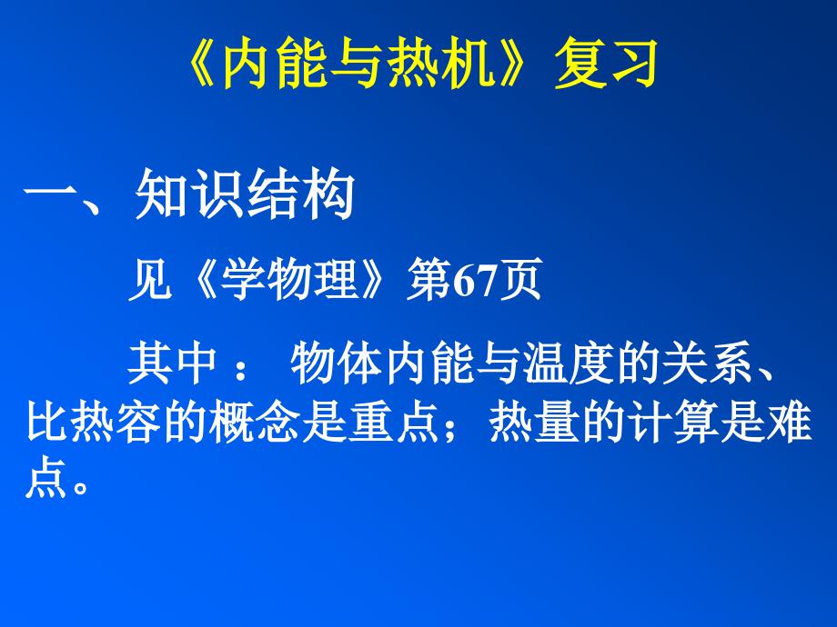 内能和热机的复习课件_第1页