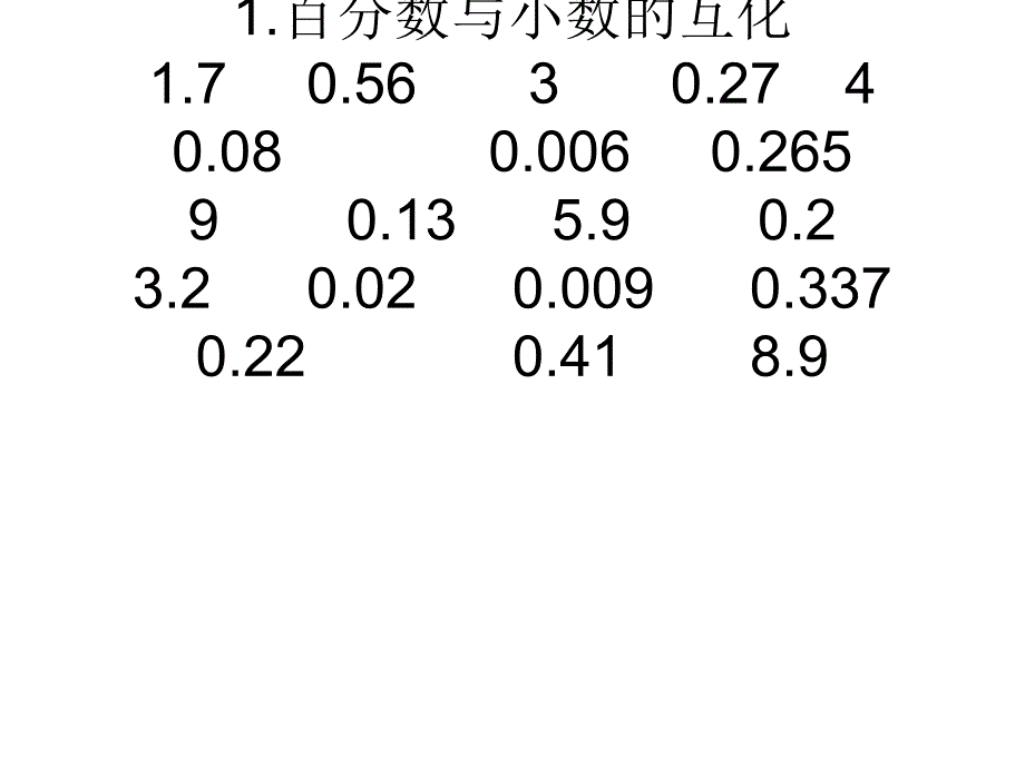 百分数互化（教育精品）_第1页