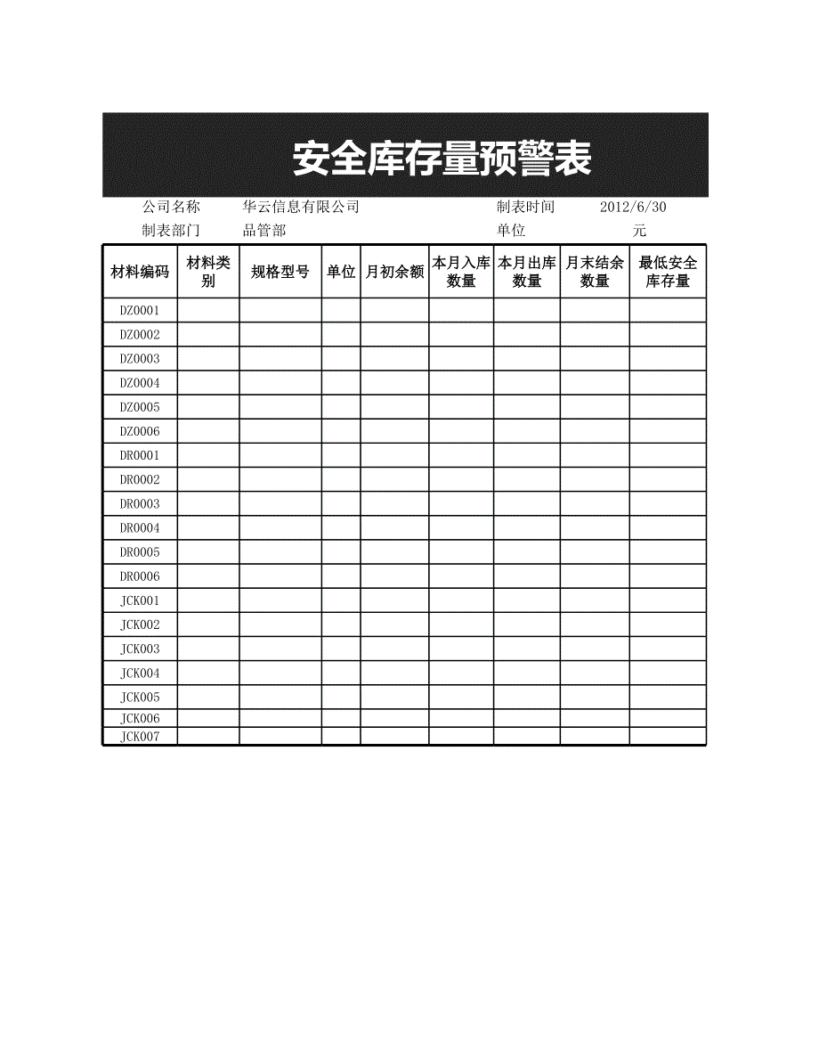 材料短缺表_第1頁