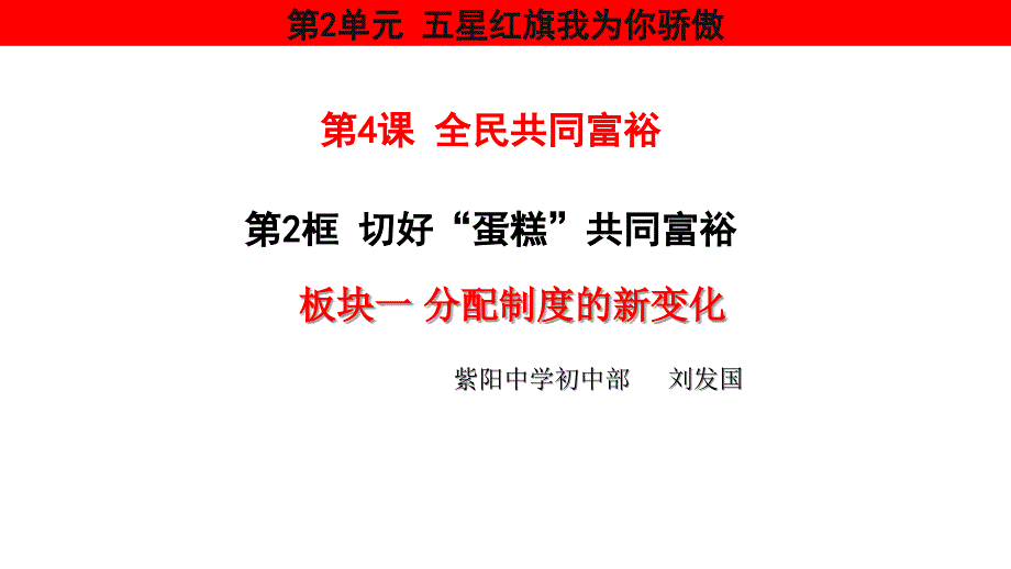 教育专题：第2框题（板块一）（分配制度的新变化x_第1页