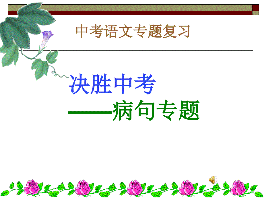 中考语文复习公开课修改病句专题课件_第1页