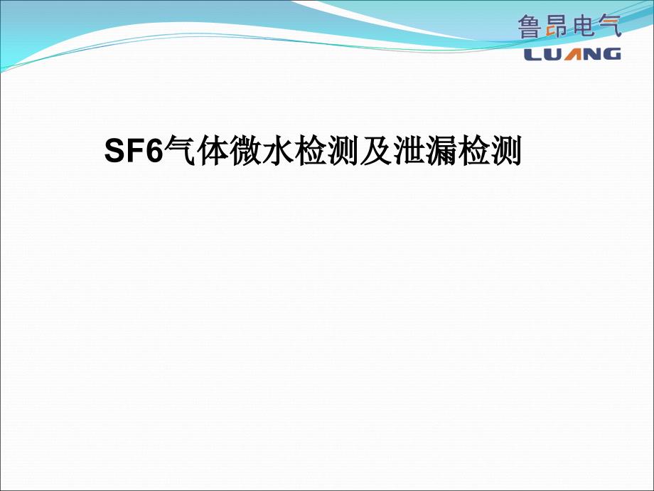 SF6气体微水检测及泄漏检测课件_第1页