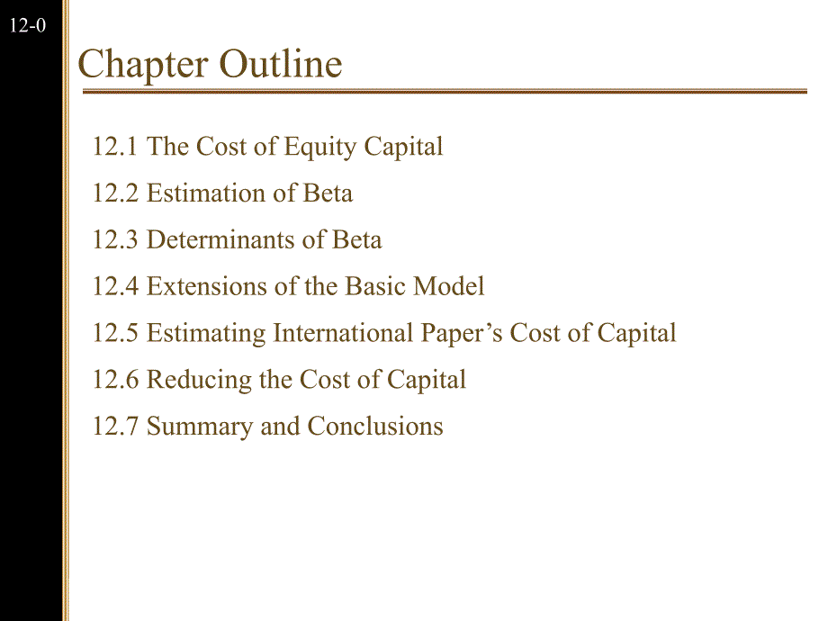 第十二章 风险、资本成本和资本预算_第1页
