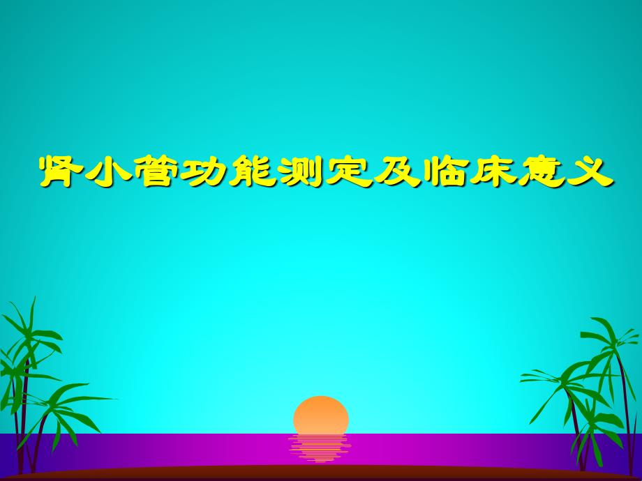 肾小管功能测定及临床意义_第1页