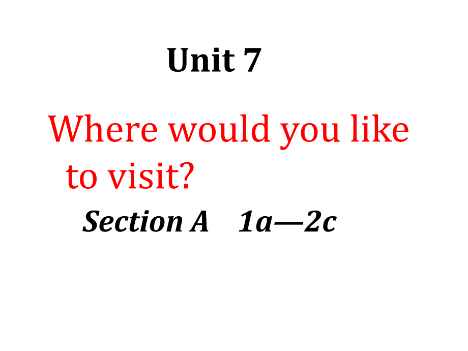 八年级上册unit7sectionA1_第1页