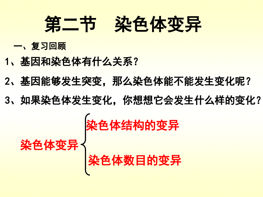 染色体变异染色体结构的变异染色体数目的变异一课件_第1页