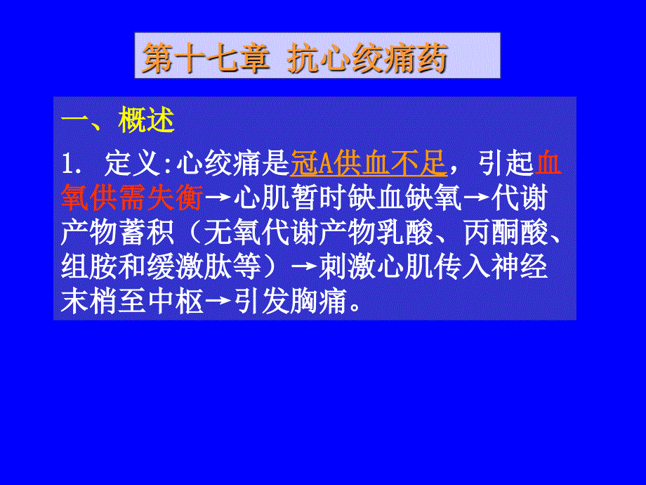 第十七章抗心绞痛药课件_第1页