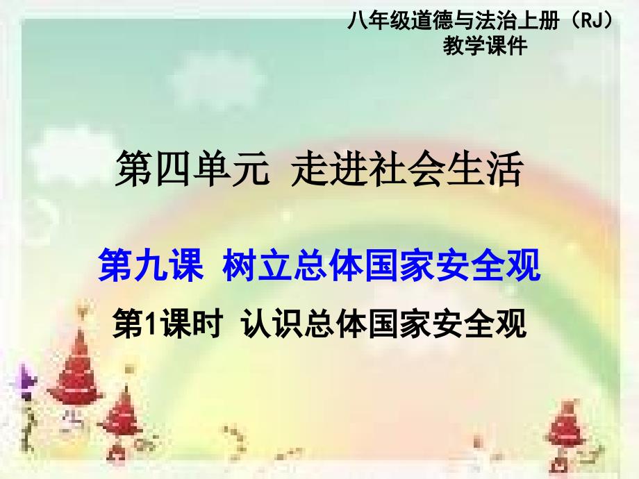 秋部编人教版道德与法治八年级上册《认识国家总体安全观》教学课件_第1页