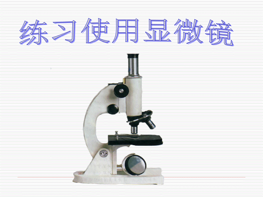 显微镜结构图及使用方法课件_第1页