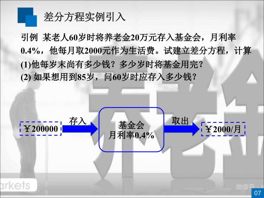 差分方程—养老金例子课件_第1页