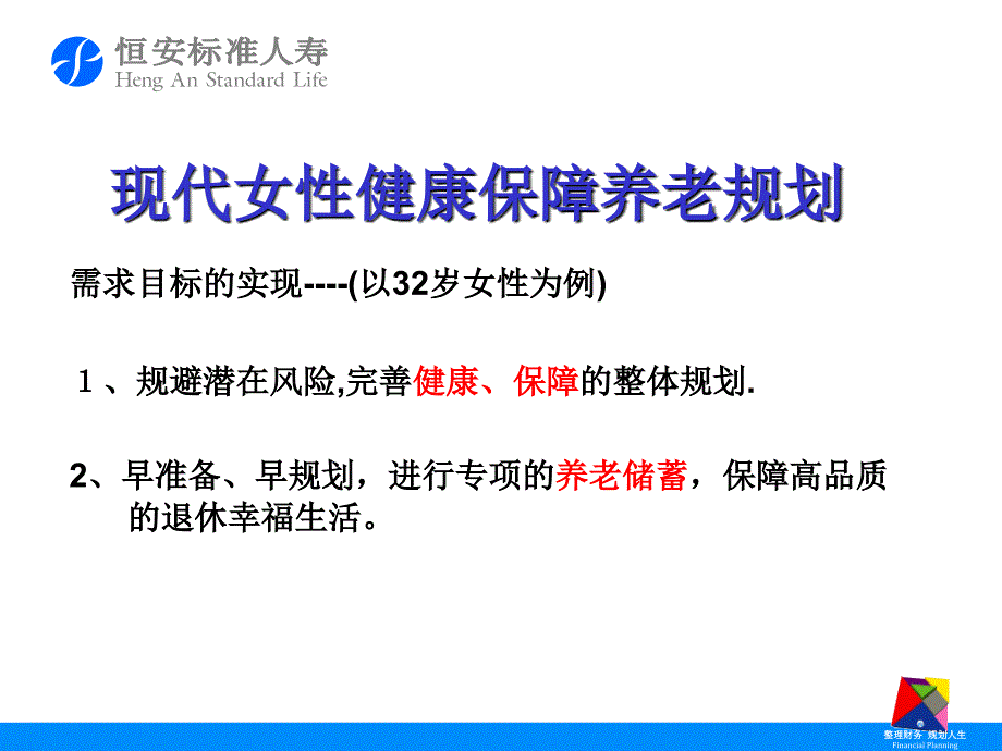 现代女性健康保障养老规划_第1页