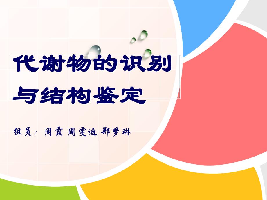 代谢物识别与结构鉴定概要课件_第1页