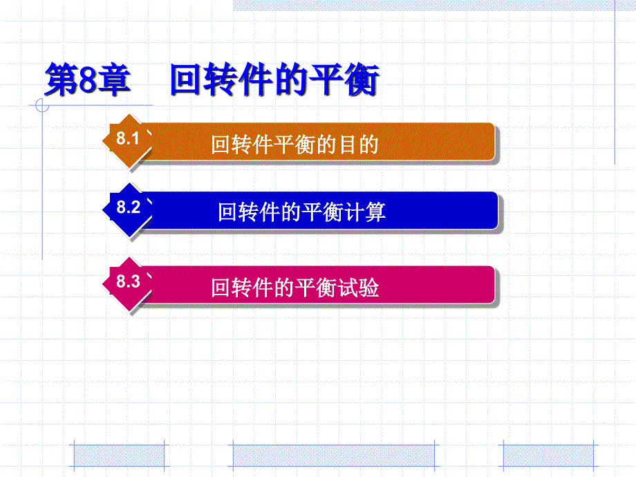 机械设计基础PPT教程第8章 回转件的平衡_第1页