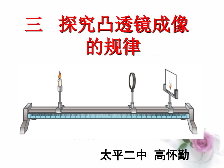 探究凸透镜成像规律课件太平二中高怀勤_第1页