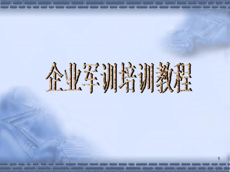 军训培训教程演示版_第1页