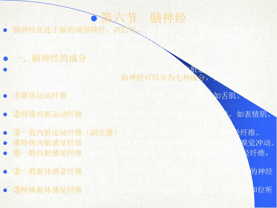 组织学与解剖学神经系统第六节 脑神经_第1页