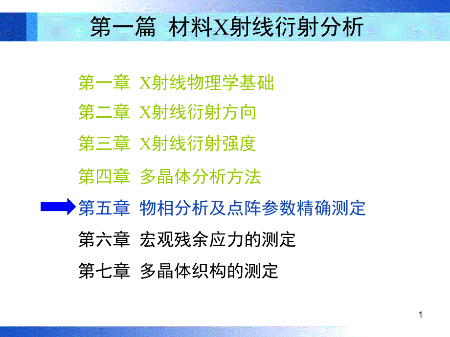 物相分析及点阵参数精确测定课件_第1页