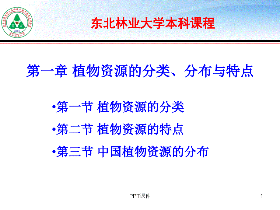 植物资源的分类、分布与特点--课件_第1页