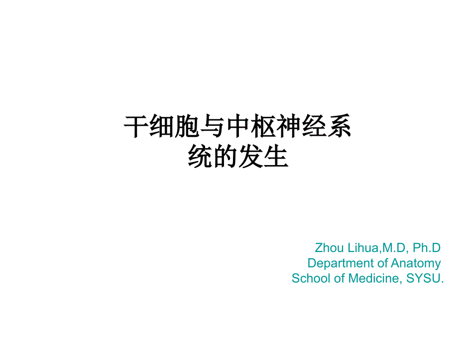 干细胞与中枢神经系统发育_第1页