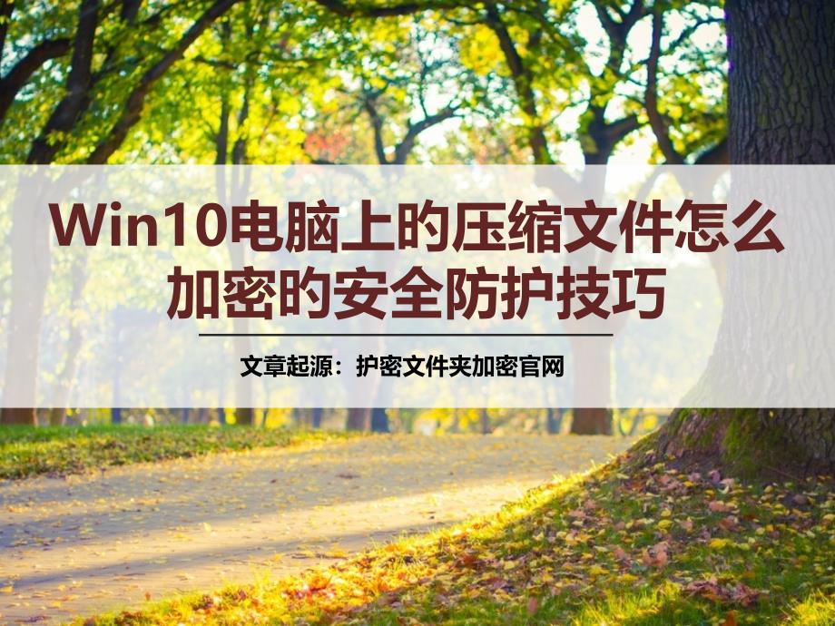 Win电脑上的压缩文件怎么加密的安全防护技巧_第1页