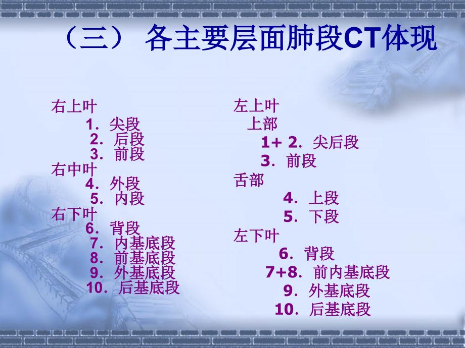 胸部CT肺窗肺叶肺段_第1页