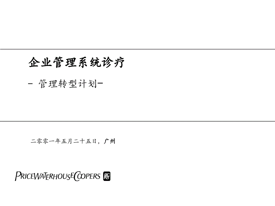 企业管理系统诊断及计划咨询报告_第1页