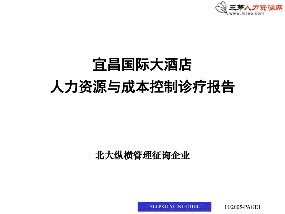 酒店人力资源与成本控制诊断报告_第1页