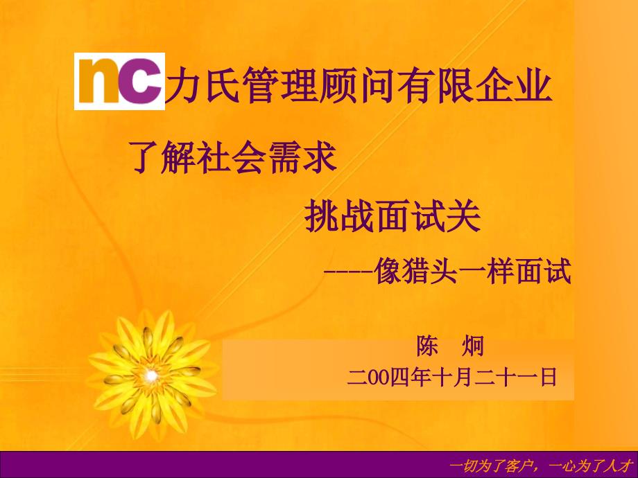 了解社会需求挑战面试关像猎头一样面试_第1页