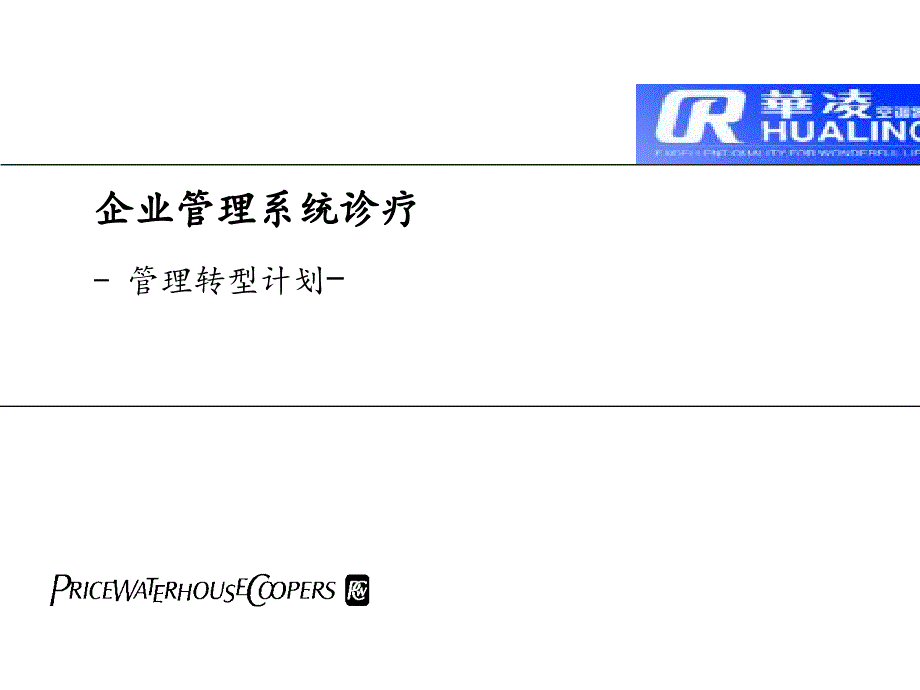 普华永道华凌企业管理系统诊断报告_第1页