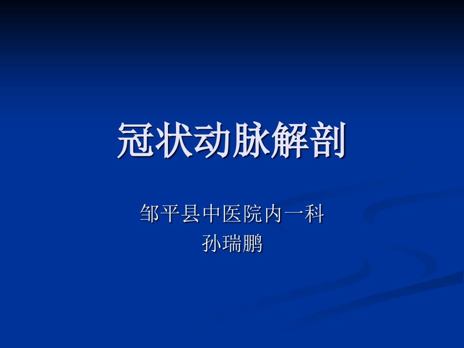 冠状动脉血管分布与解剖图_第1页