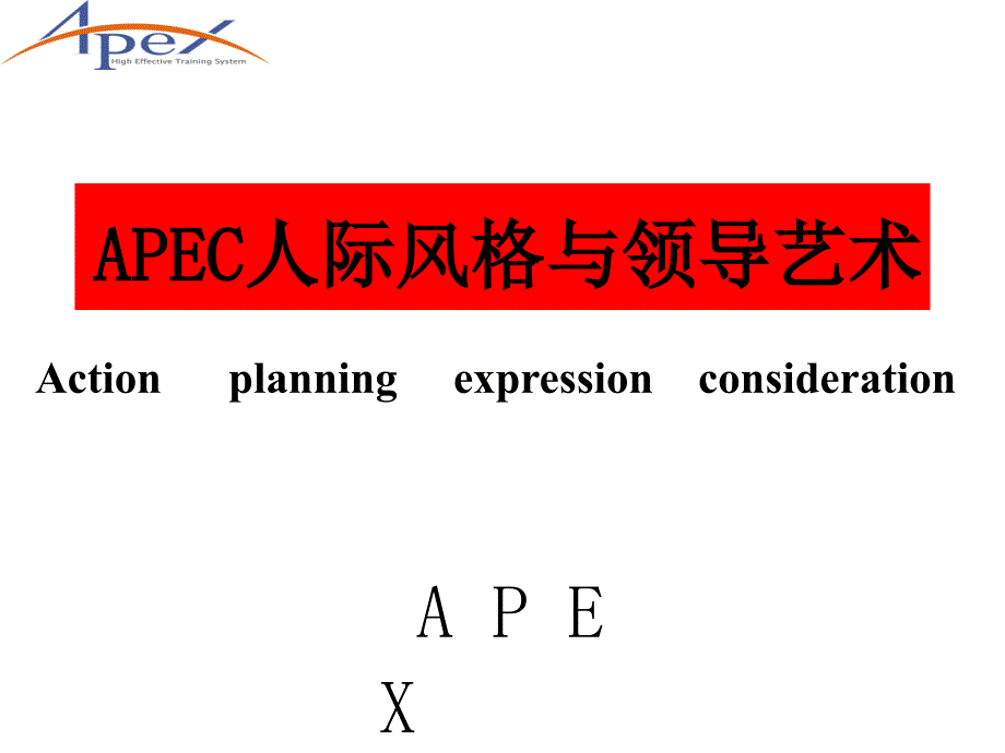 人际风格APEX课件_第1页